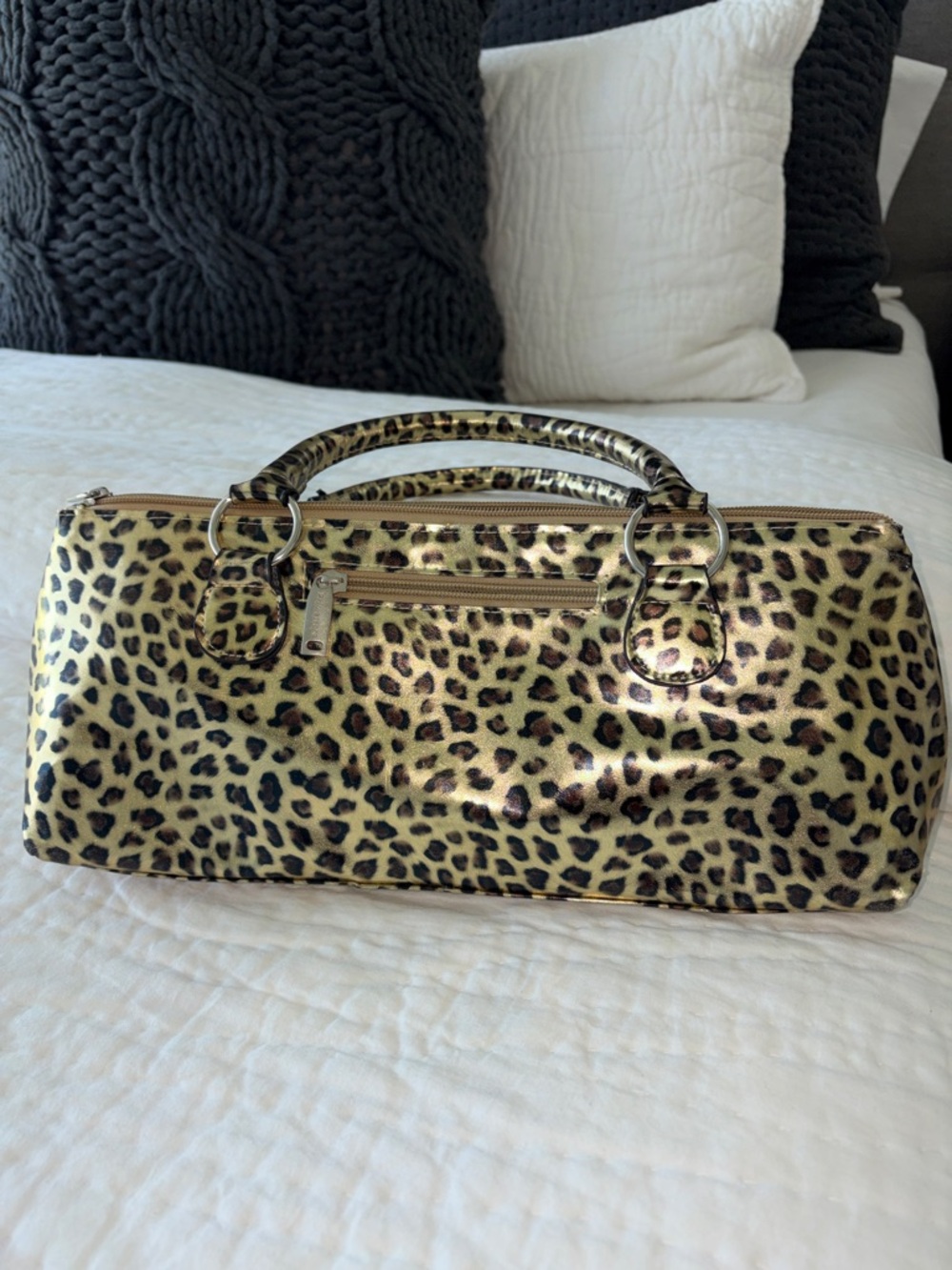 Leopard Print Tote Bag in Gold and Black